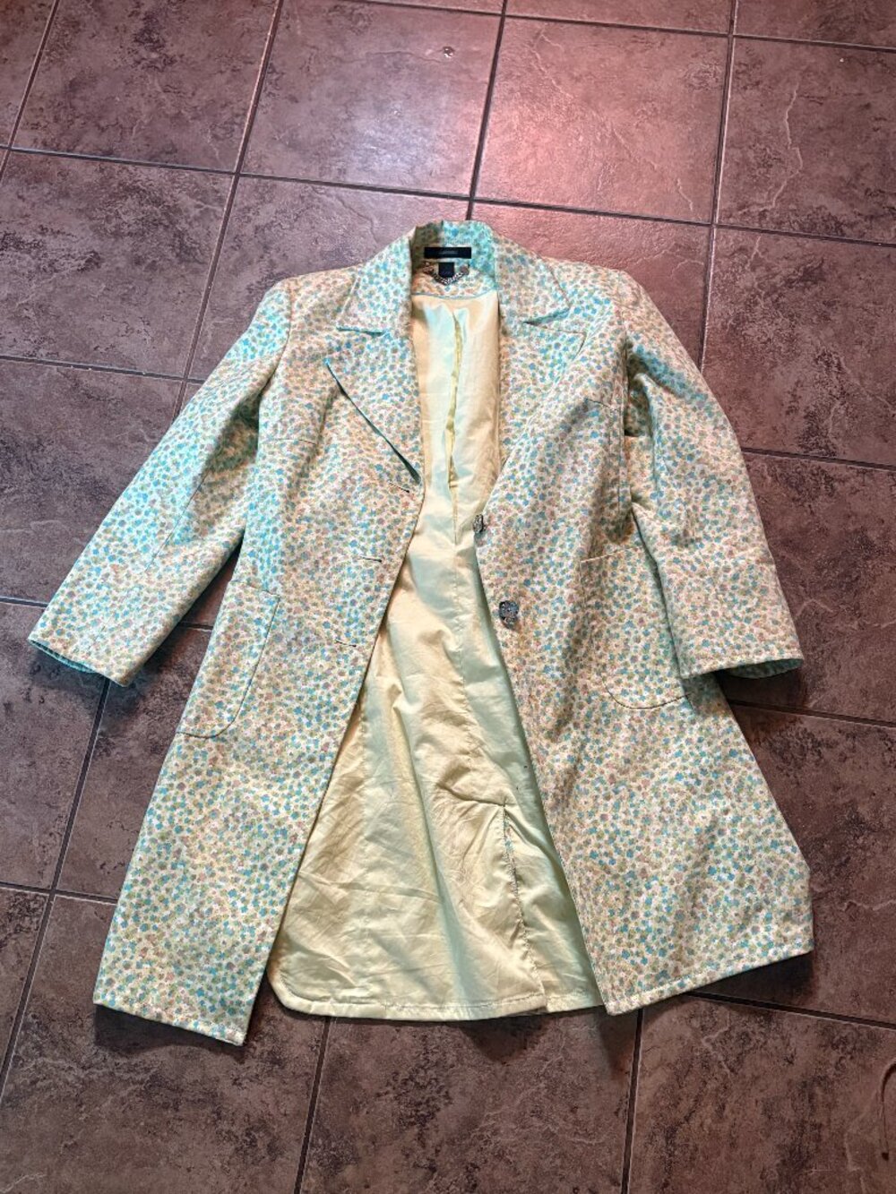 Express Patterned Trench Coat